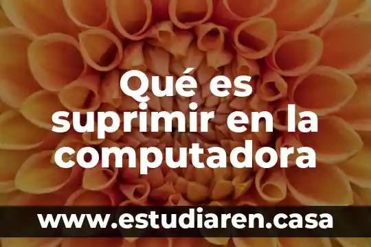 Qué es suprimir en Word 4 Qué es suprimir en la computadora