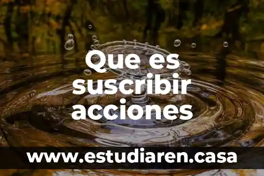 Qué es un recuento de acciones en la empresa 6 Que es suscribir acciones