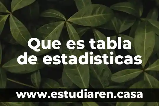 Que es estadisticas de accidentes de tránsito 6 Que es tabla de estadisticas