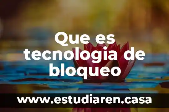 Para que es necesario la tecnología 3 Que es tecnologia de bloqueo