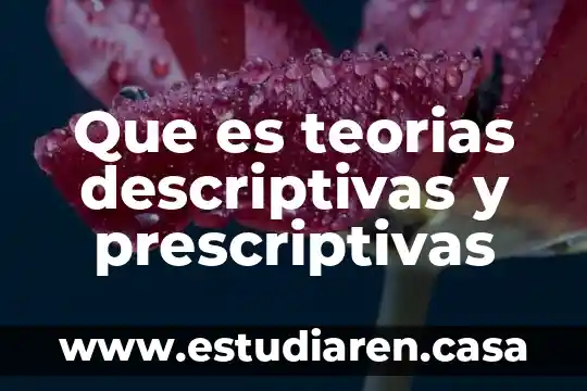 Que es teorias descriptivas y prescriptivas