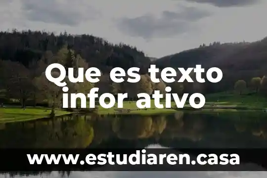 Que es texto infor ativo