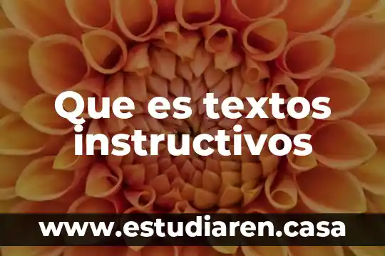 Que es textos instructivos