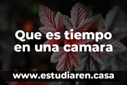Que es el tiempo y el espaco ficticio 5 Que es tiempo en una camara