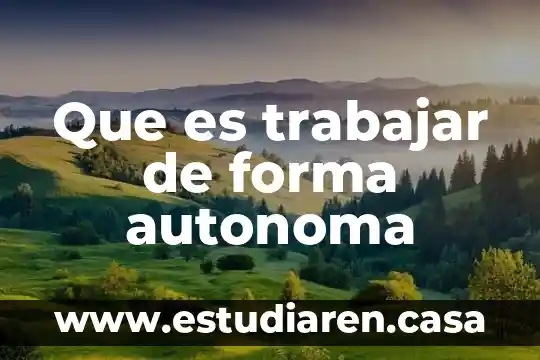 Vasca españa por que es autonoma 3 Que es trabajar de forma autonoma