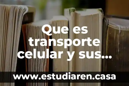 Que es transporte celular y sus pasos