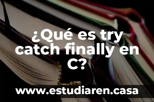 ¿Qué es try catch finally en C?