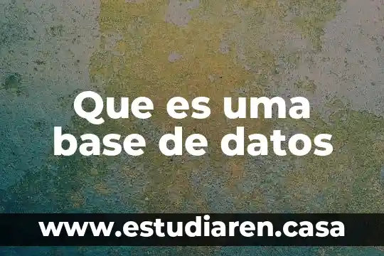 Que es uma base de datos