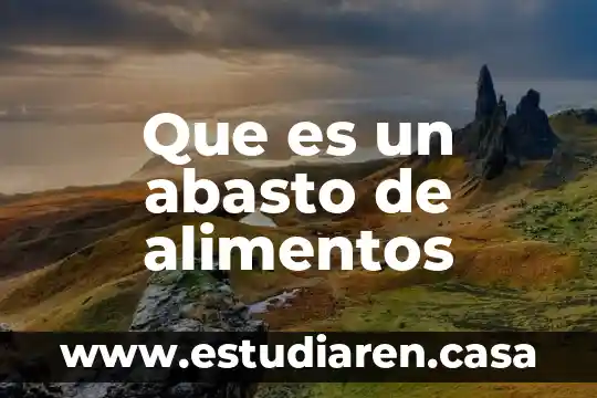 Que es un hidrocoloide en alimentos 5 Que es un abasto de alimentos