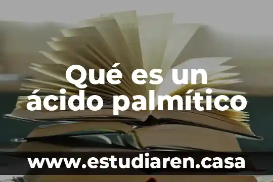 Que es el acido binario 3 Qué es un ácido palmítico