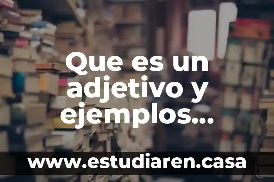 Que es adjetivo calificativo en ingles 5 Que es un adjetivo y ejemplos yahoo
