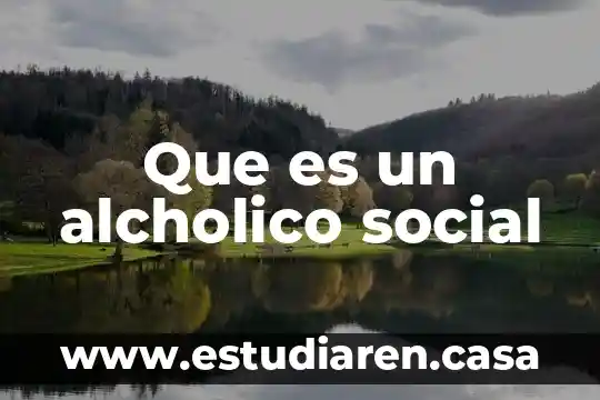 Que es un alcholico social