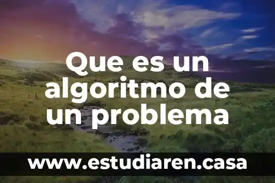 Que es el enfoque del problema en una investigacion 8 Que es un algoritmo de un problema