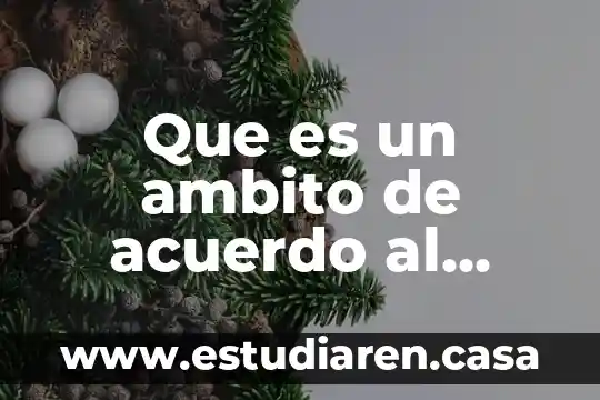 Que es un ambito de acuerdo al modelo educativo