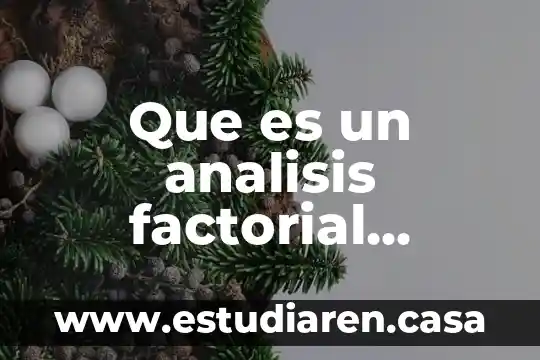 Que es un analisis metaurgico 5 Que es un analisis factorial completo