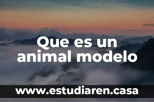Que es un animal modelo