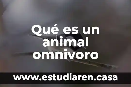 Qué es un animal omnivoro