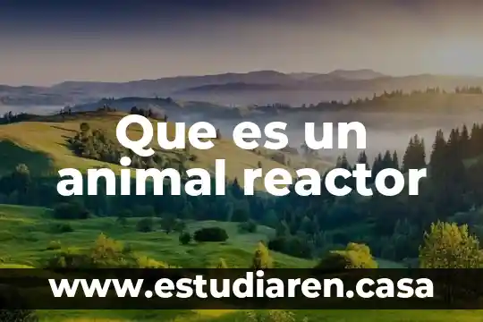 Que es un animal reactor