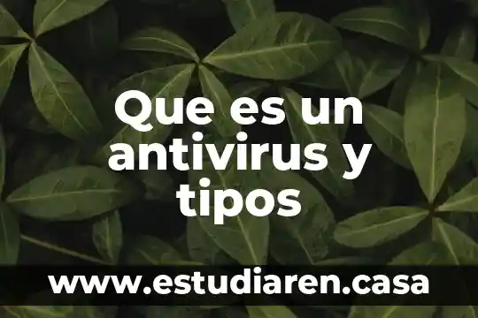 Que es un antivirus y tipos