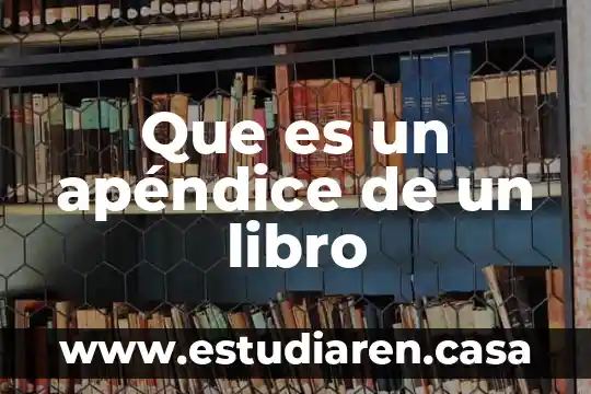 Que es un apéndice de un libro