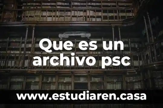 Que es un archivo psc
