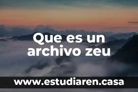 Tusimo de masas que es 6 Que es un archivo zeu