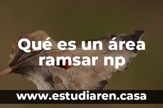 Que es una area tributaria losa 8 Qué es un área ramsar np