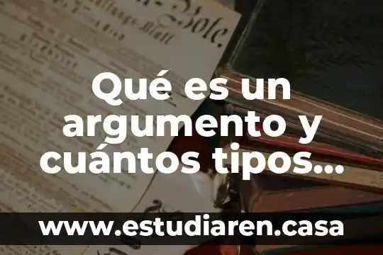 Qué es un argumento y cuántos tipos hay