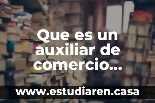 Que es auxiliar contable personal 6 Que es un auxiliar de comercio ejemplos