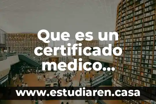 Que es un certificado medico psiquiatrico