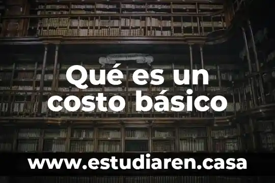 Qué es un costo básico
