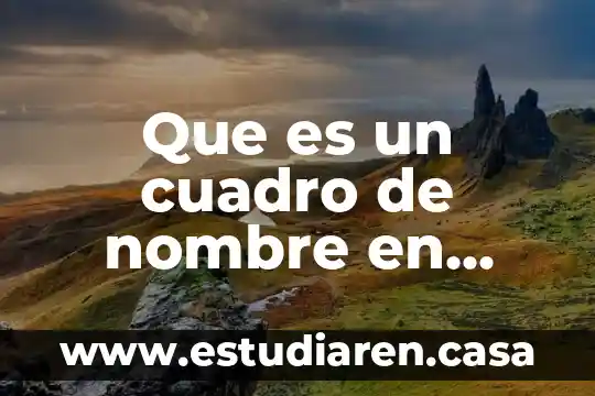 Que es un cuadro de nombre en excel