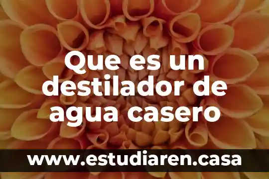 Que es un destilador de agua casero