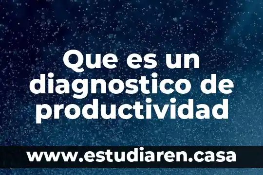 Que es un diagnostico de productividad