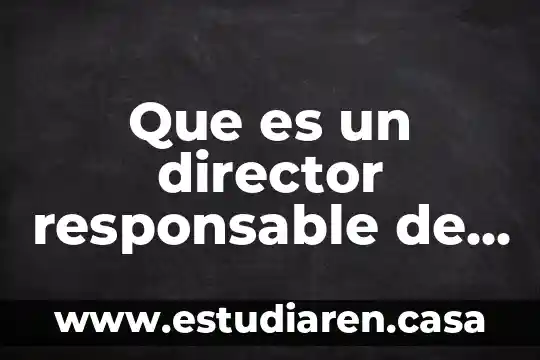 Que es sexualidad responsable dibujos 3 Que es un director responsable de obra