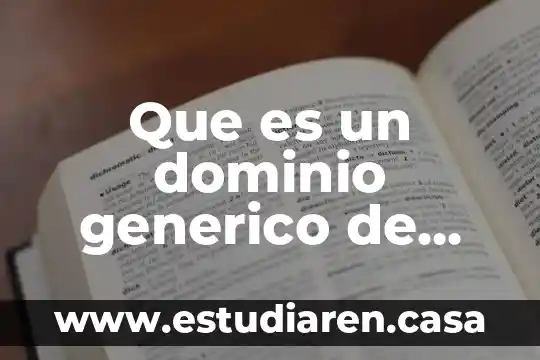 Que es la saturacion innecesaria dé informacion en internet 8 Que es un dominio generico de internet