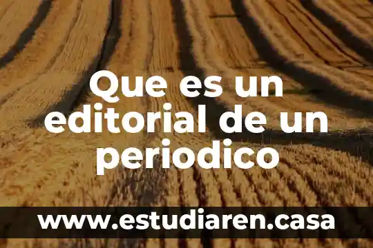 Que es un concepto editorial en fotografia 7 Que es un editorial de un periodico