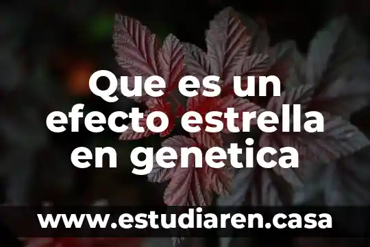 Que es un efecto estrella en genetica