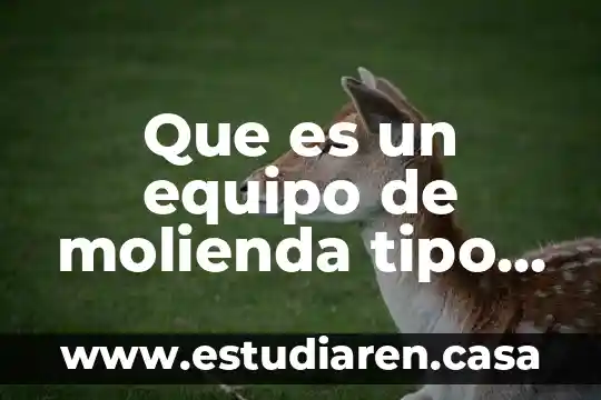 Que es un equipo de molienda tipo espiral
