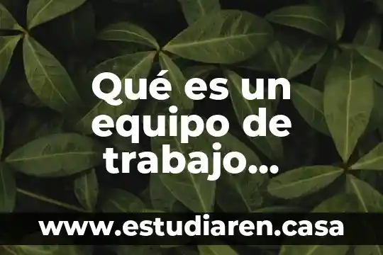 Qué es un equipo de trabajo efectivo