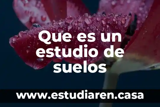 Qué es mecánica de suelos 6 Que es un estudio de suelos