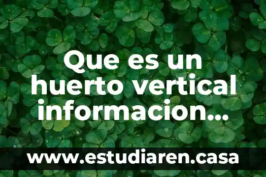 Que es analisis vertical ejemplo 6 Que es un huerto vertical informacion corta