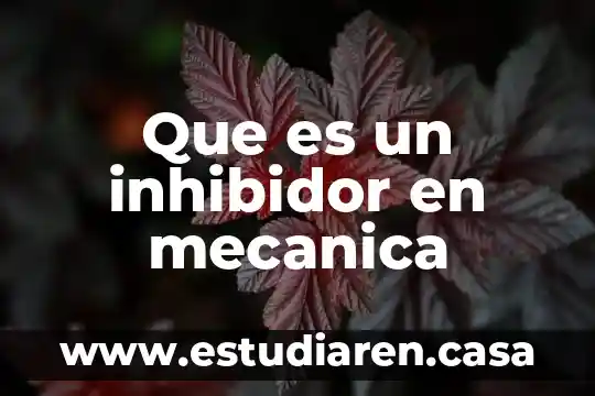 Qué es aci de en mecánica 7 Que es un inhibidor en mecanica