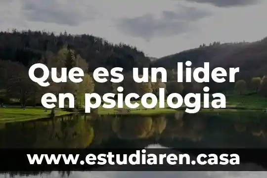 Que es un lider en psicologia