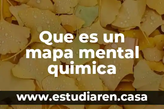 Que es un mapa mental quimica