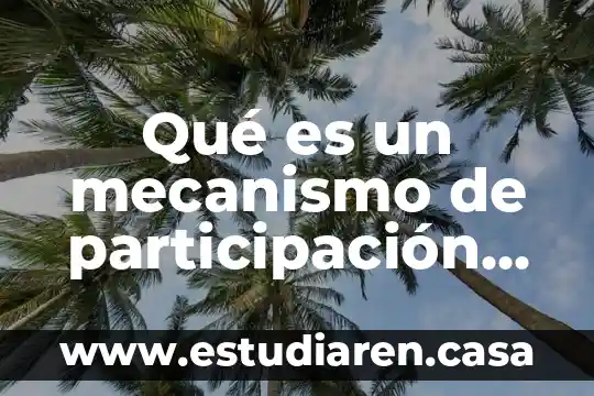 Qué es un mecanismo resistencia no especifica 5 Qué es un mecanismo de participación social