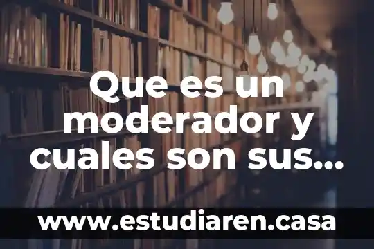 Que es un moderador y cuales son sus funciones