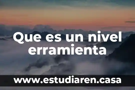 Que es el nivel basico y los problemas 3 Que es un nivel erramienta