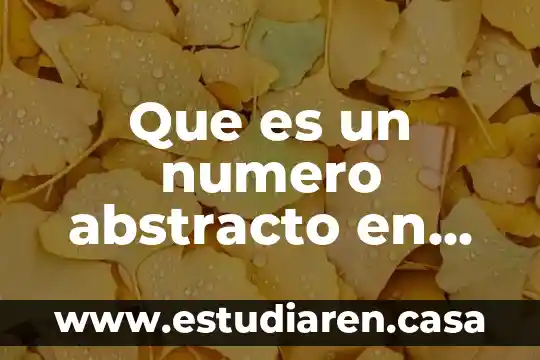 Número CLABE qué es 7 Que es un numero abstracto en algebra