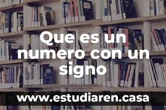 Que es un numero con un signo
